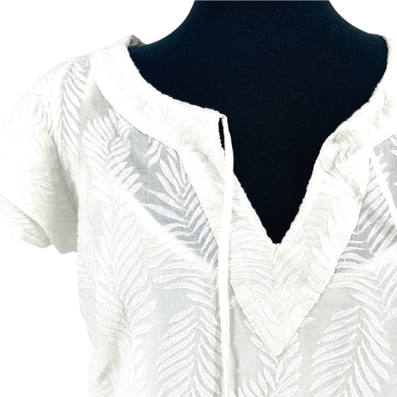 Vineyard Vines Short Sleeve Flutter Em Tunic Dress Ruffle Flutter Sleeves - Picture 4 of 9